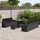 vidaXL Gartensofa-Set 10-tlg. Schwarz