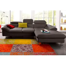 Cotta Ecksofa »Driver L-Form« mit Kopfteilverstellung, wahlweise mit Bettfunktion & Bettkasten, braun