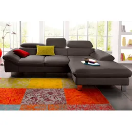 Cotta Ecksofa »Driver L-Form« mit Kopfteilverstellung, wahlweise mit Bettfunktion & Bettkasten, braun