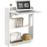 SoBuy Schreibtisch Weiß Holzwerkstoff, 64x82x58 cm, Arbeitszimmer, Schreibtische