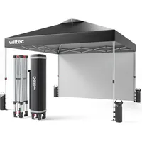 Wiltec Pop up Pavillon 3 x 3 m grau