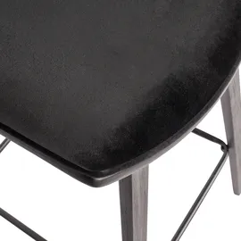 Woood "SENNS", schwarz (schwarz, schwarz, schwarz), B:41cm H:94cm T:50cm, Stoff, Stühle, Esszimmerstuhl, 2Stk