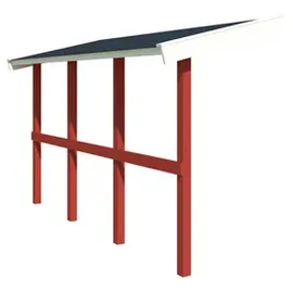Lasita Maja Schleppdach 90 x 280 cm rot