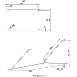 Home Deluxe Glasvordach Renma 150 x 90 cm