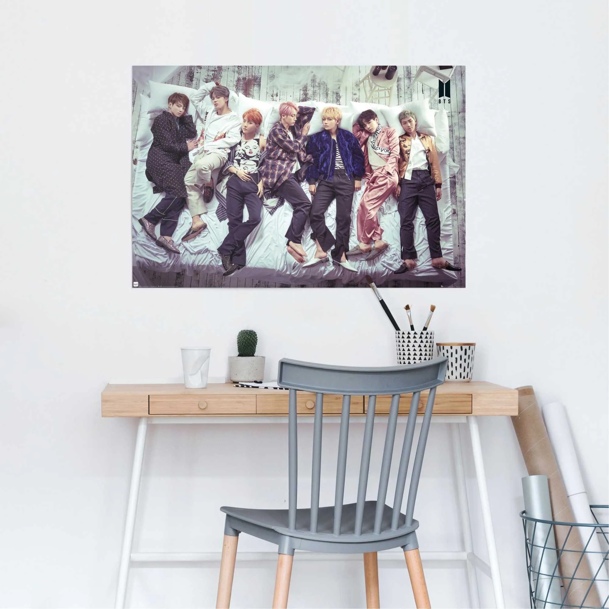 Reinders! Poster »Poster BTS Bett - Band - Bangtan Boys«, Orchester & Bands, (1 St.) Reinders! mehrfarbig