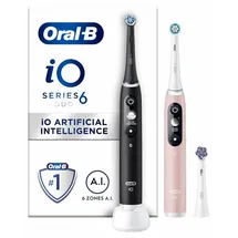 Oral-B iO Series 6 black lava + 2. Handstück pink sand + Aufsteckbürste