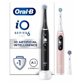 Oral-B iO Series 6 black lava + 2. Handstück pink sand + Aufsteckbürste