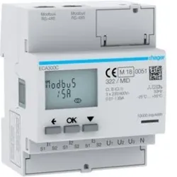 Hager ECA300C Energiezähler 3ph, indirekt, AGARDIO, MID