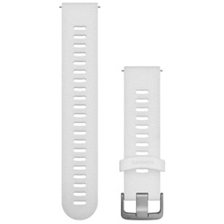 'Schnellwechsel-Armbänder (20 mm) Weißes Silikonarmband mit Edelstahlteilen'