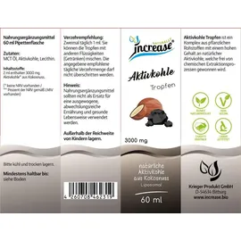 increase naturally Liposomale Aktivkohle Tropfen 3000 mg 180 ml