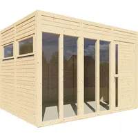 BERTILO Gartenhaus Cubus 3 Office - 19 mm naturbelassen