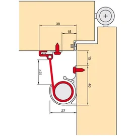 Planet Fingersch.Rollo FSR 6000 Quick L.2015mm BG silberf.PLANET