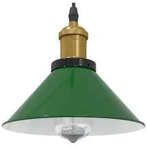 vidaXL Pendelleuchte 1 E27 höhenverstellbar Ø 22 cm Metall grün