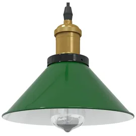 vidaXL Pendelleuchte 1 E27 höhenverstellbar Ø 22 cm Metall grün