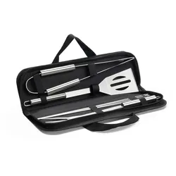 Grillbesteck BBQ Schwarz/Silberfarben, 8-teilig