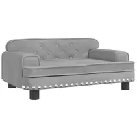 vidaXL Kindersofa Hellgrau 70x45x30 cm Samt