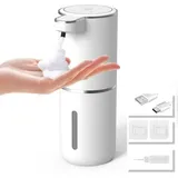 Automatischer Seifenspender, Wand- oder Tisch-Seifenspender, 4-stufige Einstellung, Infrarot, ideal für Zuhause, Büro, Bar, wiederaufladbar über usb