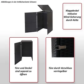 MCW Mülltonnenverkleidung E25 110 x 65 x 66 cm braun