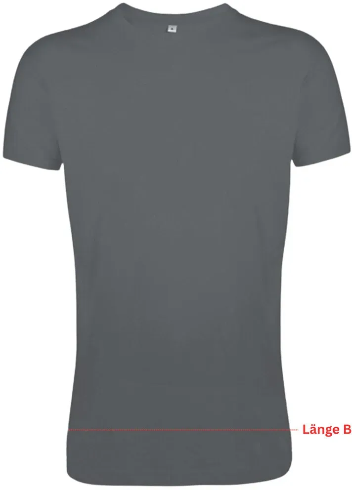 Logostar - Long Fit T Shirt Charcoal / + 6 cm (B) / XXL