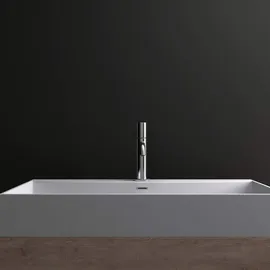 doporro Wasserhahn Bad Silber in modernem Design Waschtischarmatur für Waschbecken, Mischbatterie Bad 20,7 cm hoch