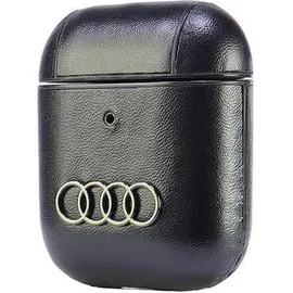 Audi Lederhülle großem Logo Airpods 1/2 – Schwarz