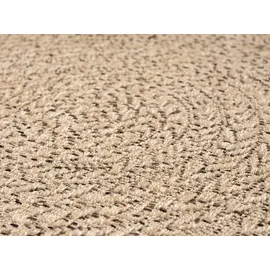 The CarPET Teppich THE CARPET "Kansas", beige (natur), H:1mm Ø:80cm, Polypropylen, Teppiche, Teppich, moderner robuster In und Outdoor Teppich Jute Look