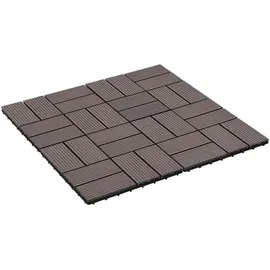 vidaXL Terrassenfliese 30 x 30 cm braun