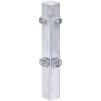 GAH Alberts Doppelstabmattenzaun 6 x 120 cm Silber/Metall