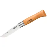 Opinel N° 8 STAHL HOCH Carbon MESSER, Hartholz Braun