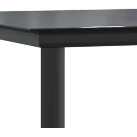 vidaXL 3-tlg. Garten-Essgruppe mit Kissen Schwarz und Grau Poly Rattan