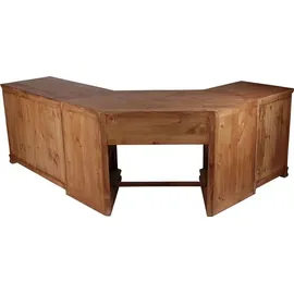 MiaMöbel Mexico Eck-Schreibtisch Massivholz Pinie Mexiko Möbel Mexikanisch