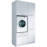 laundreezy Mehrzweckschrank-Set 118 x 238 x 68 cm Weiß