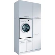 laundreezy Mehrzweckschrank-Set 118 x 238 x 68 cm Weiß