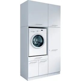 laundreezy Mehrzweckschrank-Set 118 x 238 x 68 cm Weiß
