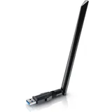CSL - WLAN Adapter 1200MBit/s - 2,4Ghz + 5Ghz - Dual Band - 5 dBi externe Antenne - Mini WiFi Stick 1200 MBit/s - Wireless LAN - USB 3.2 Gen.1 Netzwerk Dongle - Für PC Desktop Laptop - auch Windows 11