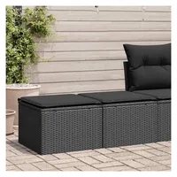 vidaXL Garten-Lounge-Set 2-tlg. schwarz