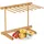 Relaxdays Nudeltrockner, 8 Stangen, lange Pasta platzsparend trocknen, faltbar, Nudelständer Bambus, 28 cm hoch, natur,