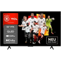 TCL QLED-Fernseher "55P71KX1", F (A-G), schwarz, 55, Fernseher, Multi-HDR, Dolby Vision, Smart TV, Apple TV, Dolby Atmos, Slim Design