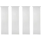 Home4You Flächenvorhänge 4er Set, 60 x 245 cm - Silbergrau - Polyester - 4er Set