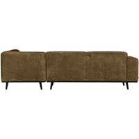 Ecksofa Statement aus Struktursamt, modern und bequem, rechts, Brass Braun, für 4–5 Personen