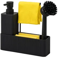 ELUNO Spülbecken Organizer 20,5 x 22,5 x 6,5 cm Schwarz