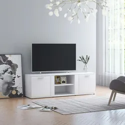 vidaXL TV-Schrank Weiß 120x34x37 cm Spanplatte