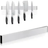Magnetleiste Messer Selbstklebend 40cm, selbstklebend knife holder, Magnet Messerhalter aus Edelstahl, der ohne Bohren montiert, Magnetleiste Messerblock für Küchenutensilien Messer Utensilien