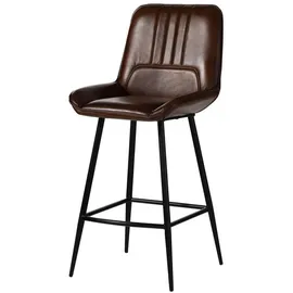 Massivmoebel24 Barstuhl Leder braun