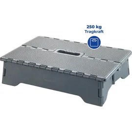 Wenko Secura Trittstufe klappbar grau 250 kg Badewannen Hocker Einstiegshilfe