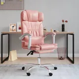 vidaXL Bürostuhl mit Massagefunktion Rosa Kunstleder - Rosa