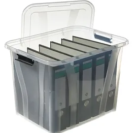 logiplast gmbh Aufbewahrungsboxen Set 21 Ltr. + 32 Ltr. + 55 Ltr. 3-tlg. transparent