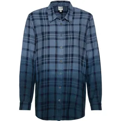 Baumwoll-Bluse, Karo blau, 40