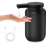 Mamiddle Seifenspender Automatisch mit Sensor Infrarot Seifenspender Elektrischer IPX5 Wasserdicht USB-C Aufladung für Küche & Bad (Schwarz - Schaumtyp)