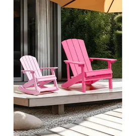Beliani Gartenstuhl 75 x 88 x 88 cm rosa